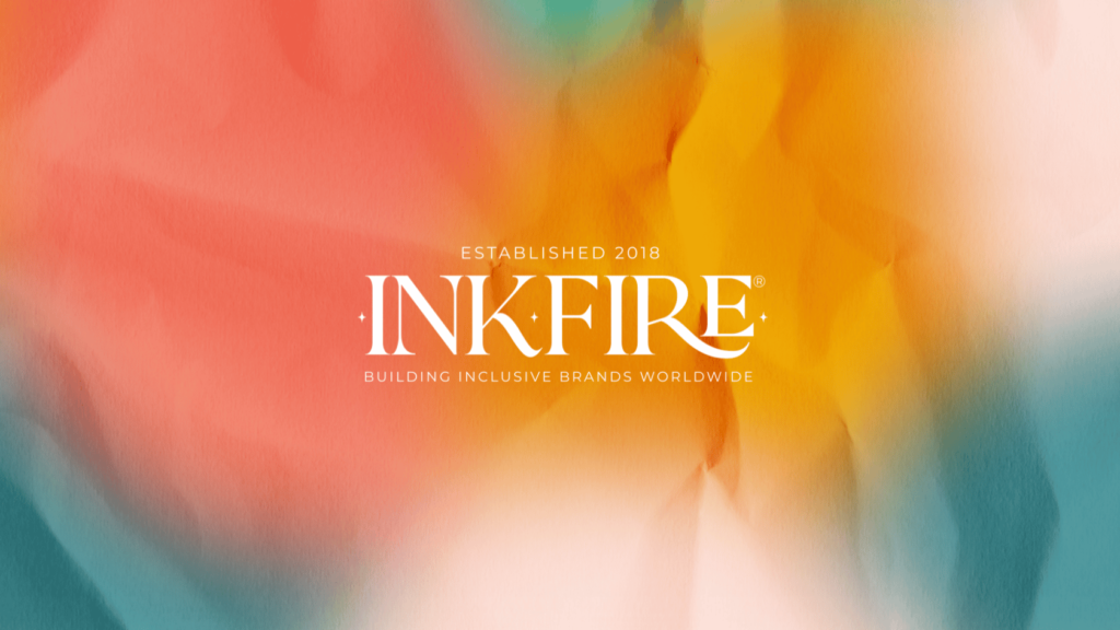 Inkfire Logo against decorative background