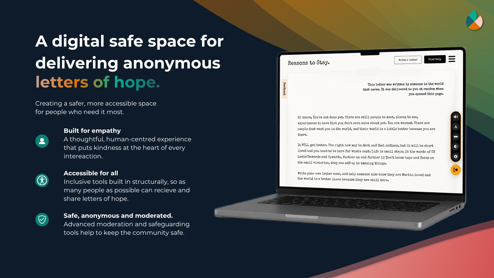 Reasons to Stay website experience